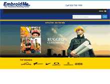 Tablet Screenshot of embroidme-appleton.com